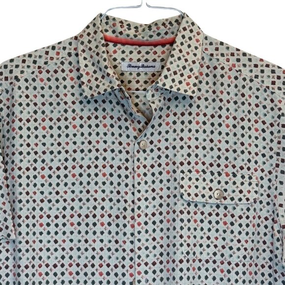 Tommy Bahama Mens Button Down Short Sleeve Shirt - Size Medium - Picture 1 of 5